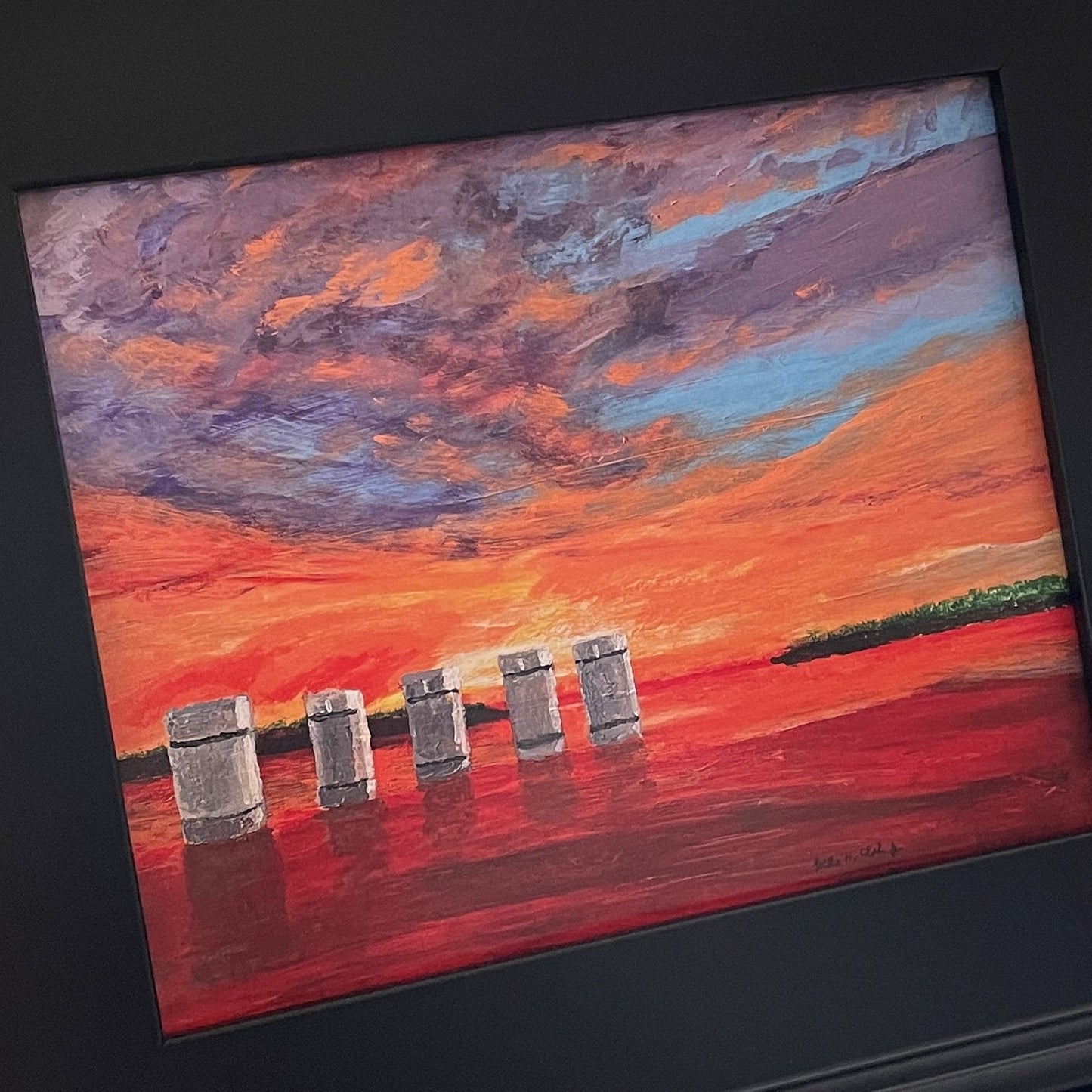 Five Towers at Lake Murray Dam in South Carolina Paper Print