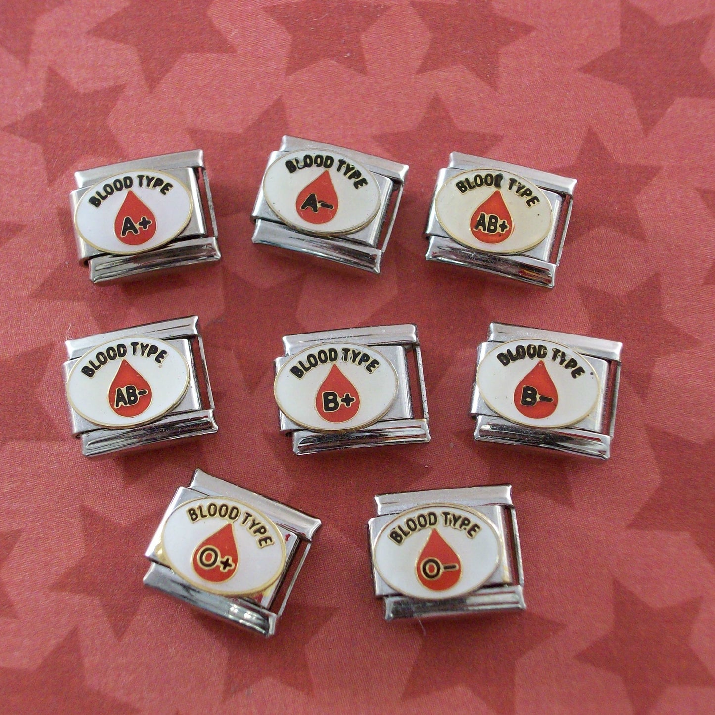 Blood Type Italian Charms by Gadow Jewelry
