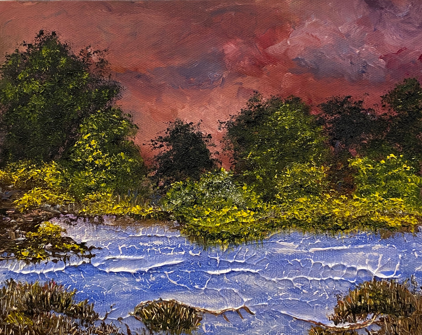 Original Painting by Brenda Gadow Clark Choppy River