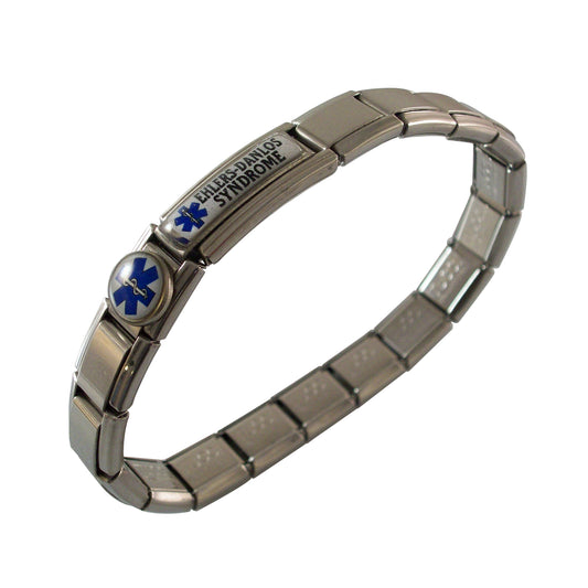 Ehlers-Danlos Medical Bracelet Italian Charm Style by Gadow Jewelry