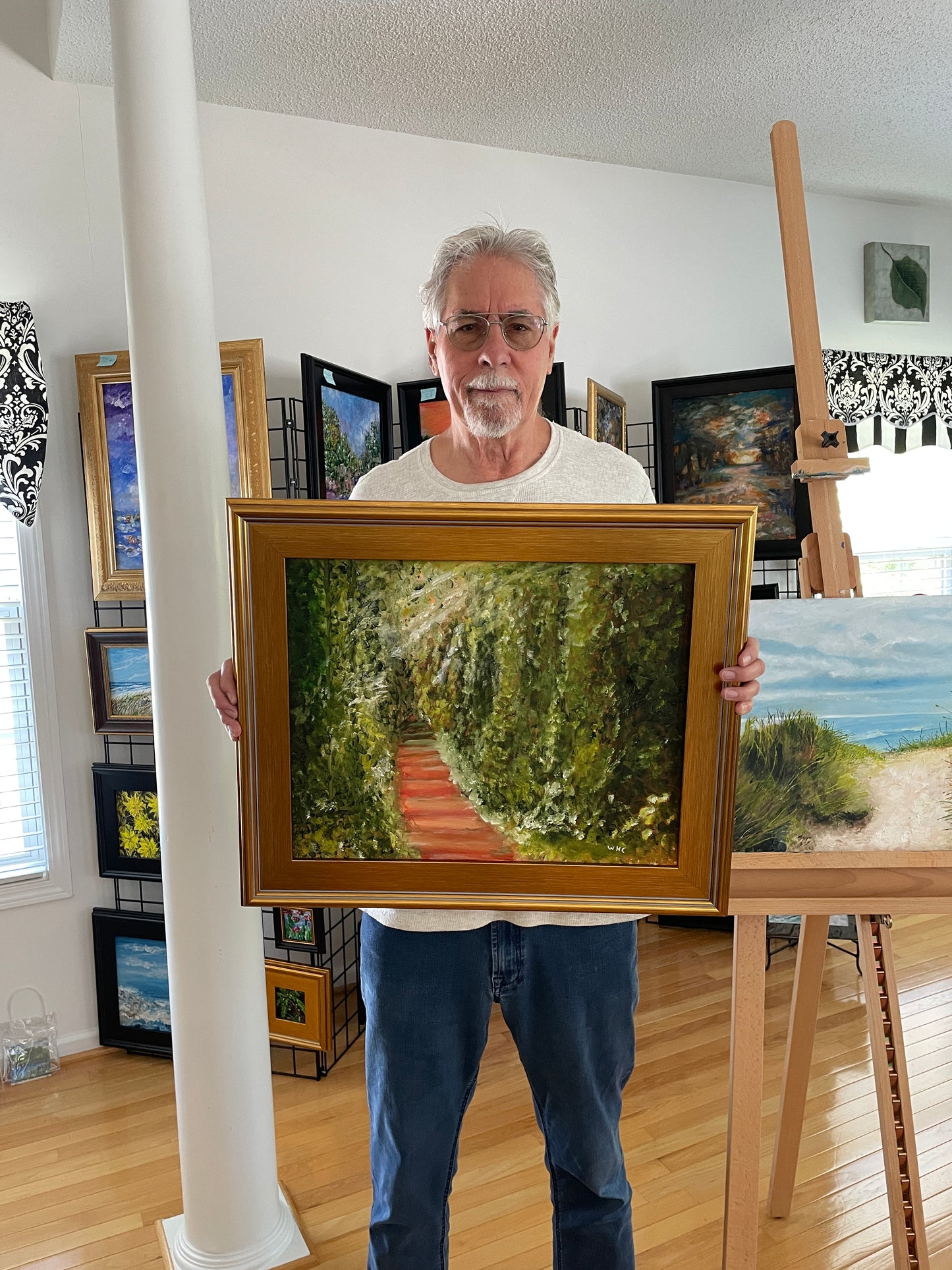 Garden Pathway Original Oil Painting