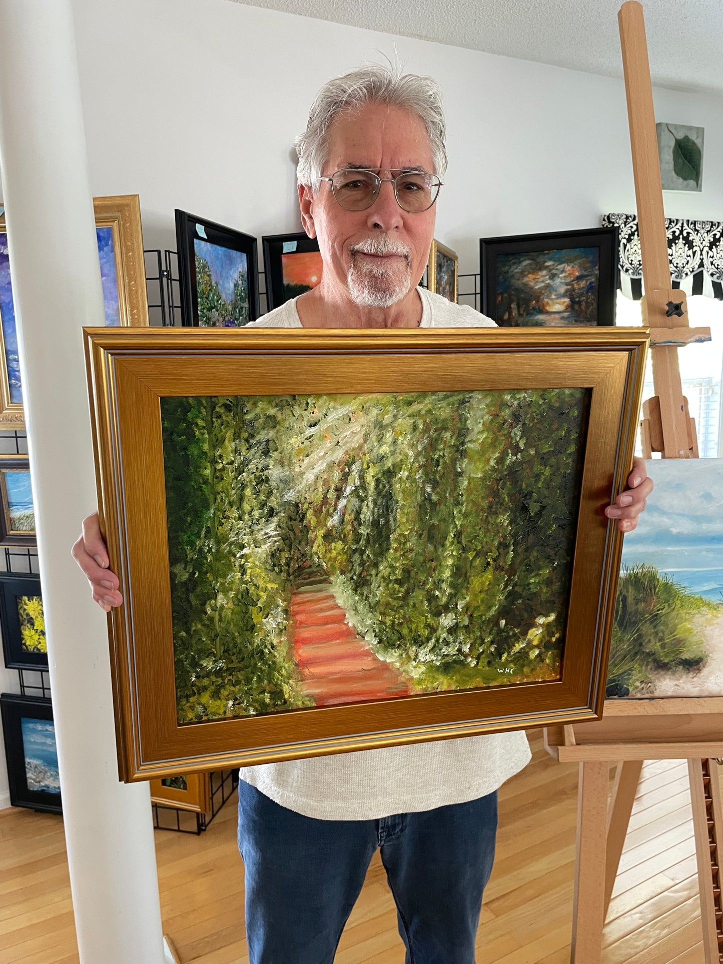 Garden Pathway Original Oil Painting