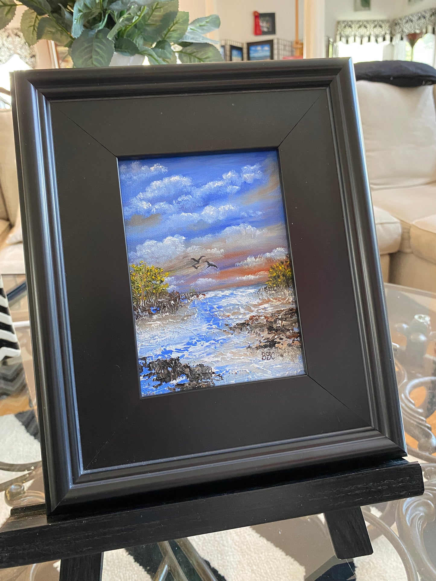 River Water Pond Original Oil Painting
