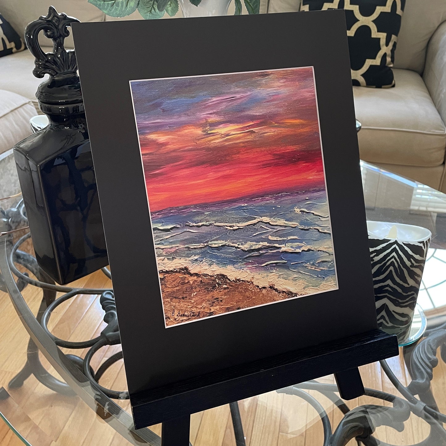 Gadow Jewelry Ocean Sunrise Print of Original Painting by Brenda