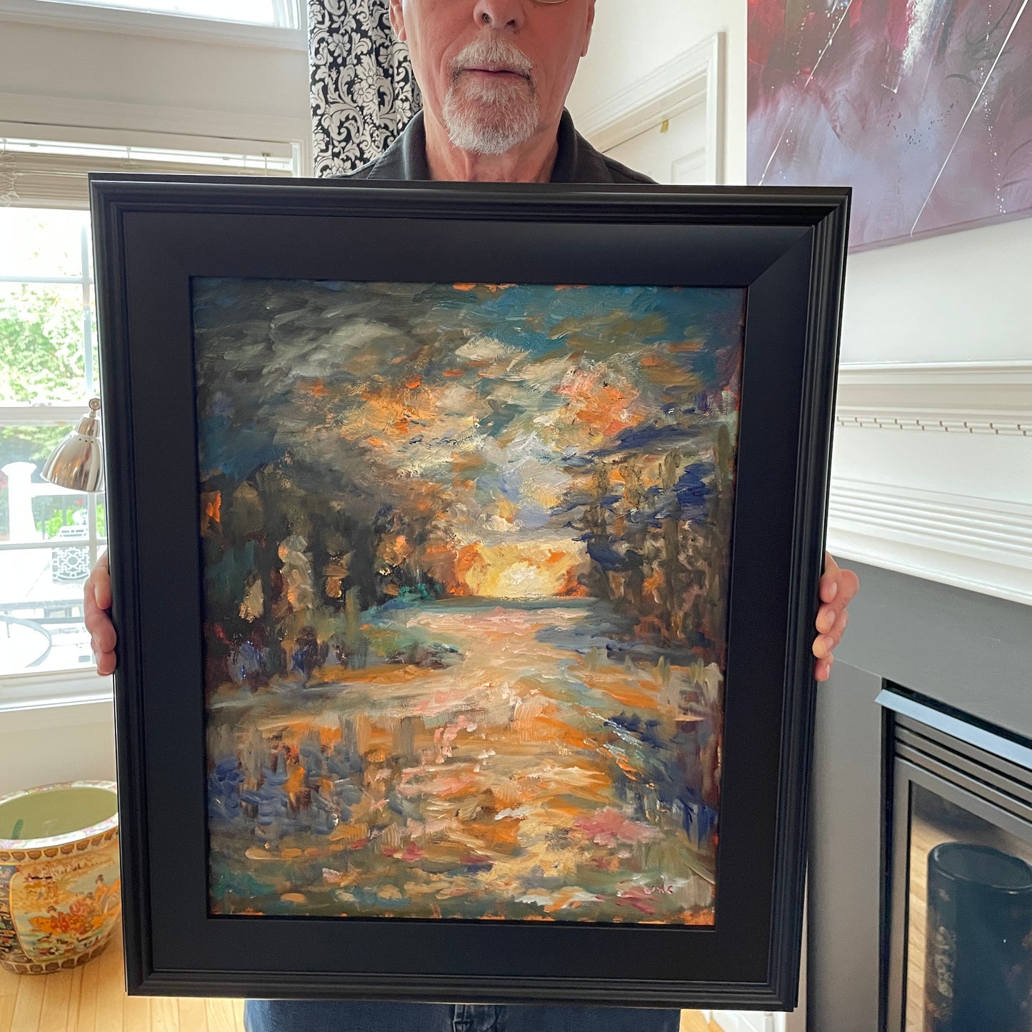 Sunshine Forest Original Oil Painting