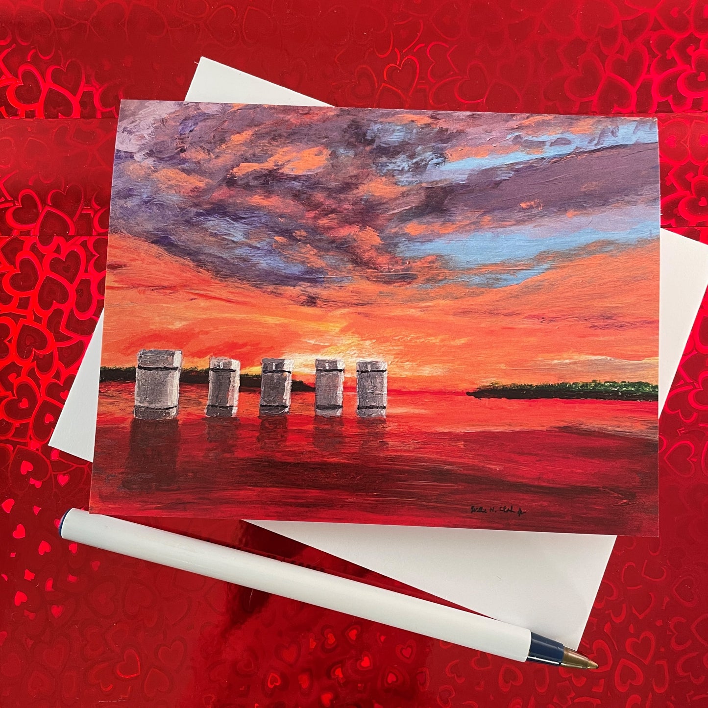 5 Five Towers at Lake Murray Dam in South Carolina Greeting Cards