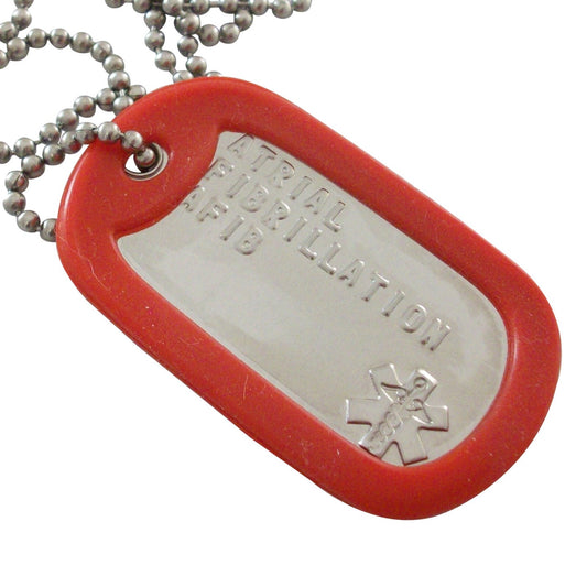 Atrial Fibrillation Afib Necklace with Medical Star of Life