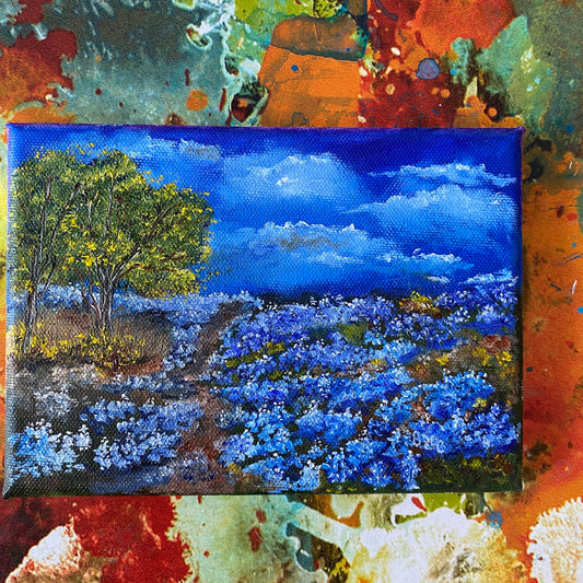 Bluebonnets Original Oil Painting
