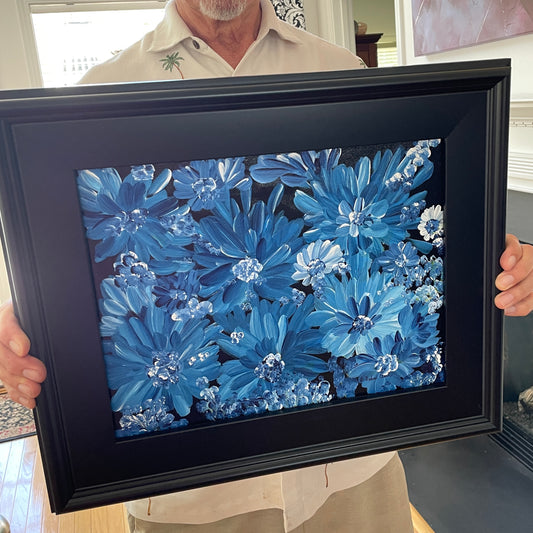 Blue Flowers Original Paintings in South Carolina
