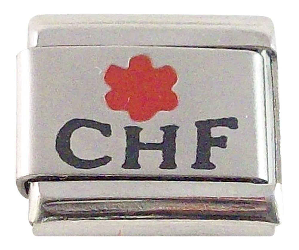 Gadow Jewelry CHF Congestive Heart Failure Italian Charm for Bracelet