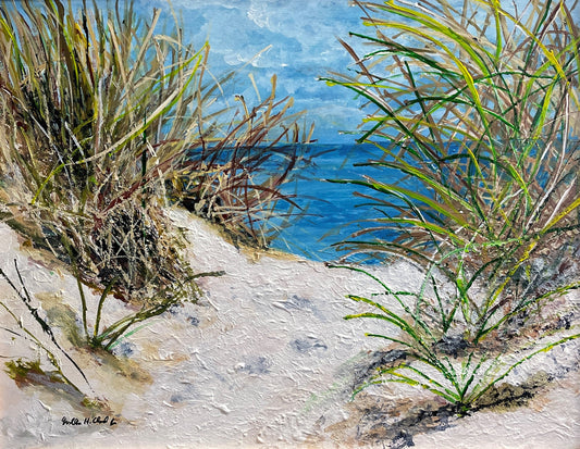 Life's A Beach Paper Print Ocean Bay Sand Dunes Grass
