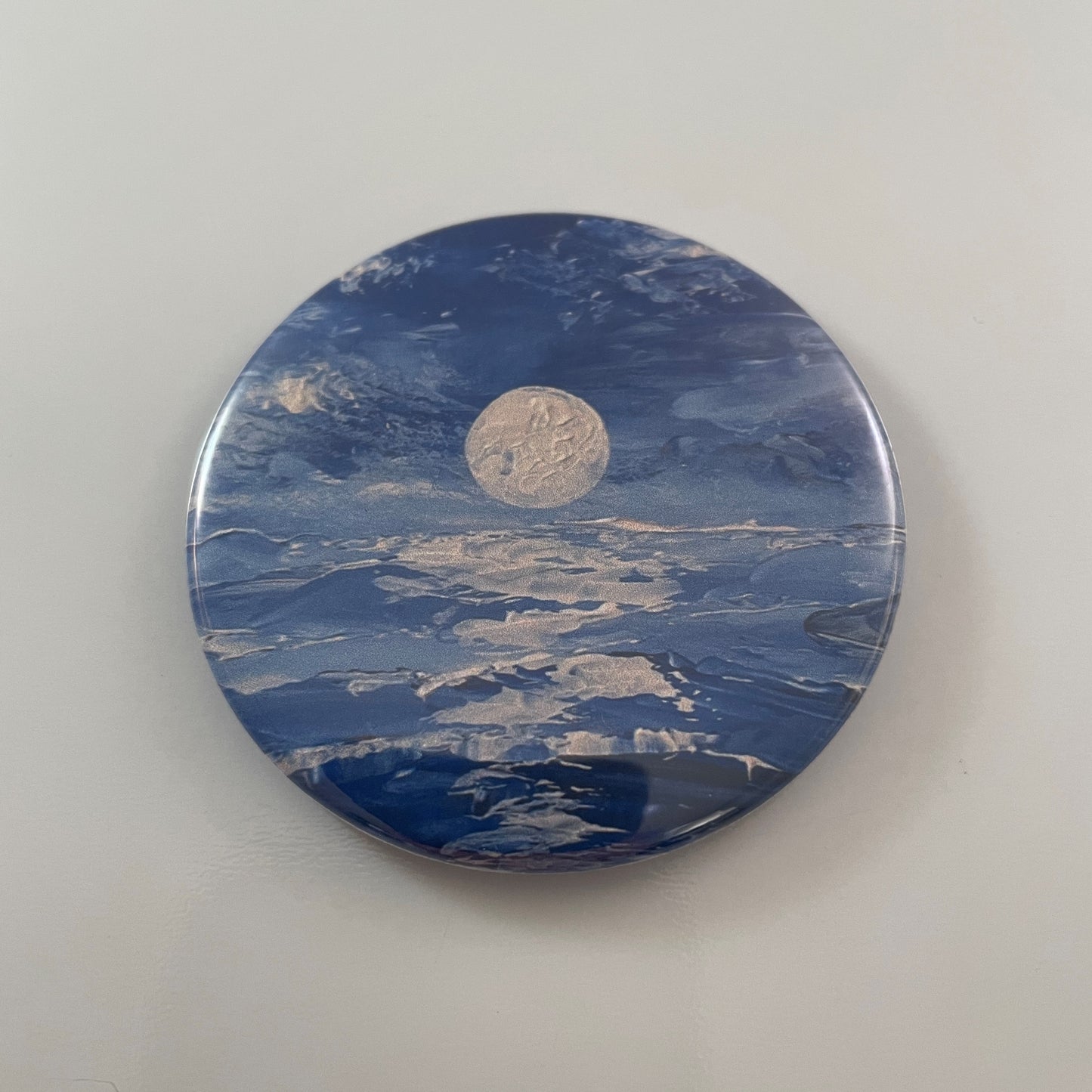Moon Sea Ocean Blue Magnet of Original Painting