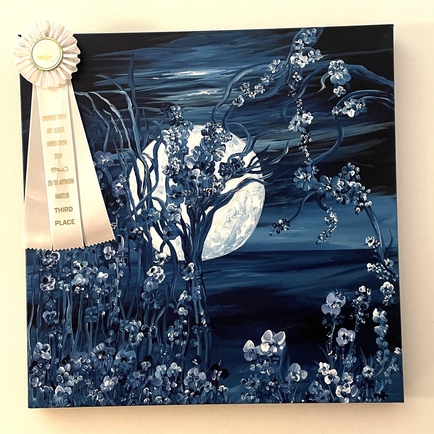 Once in a Blue Moon Original Painting by Brenda Gadow Clark Award Winning