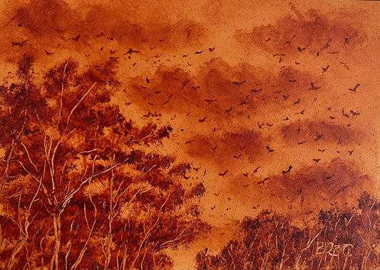 Purple Martins Original Painting