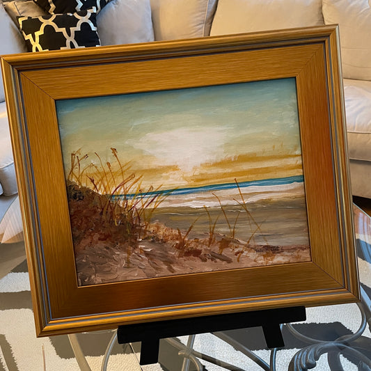 Seagrass at Amelia Island Florida Original Painting With Frame
