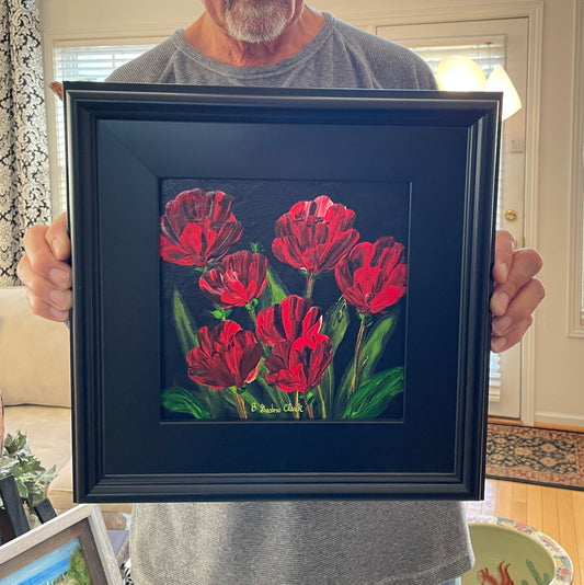 Red Tulips Original Painting by Brenda Gadow Clark