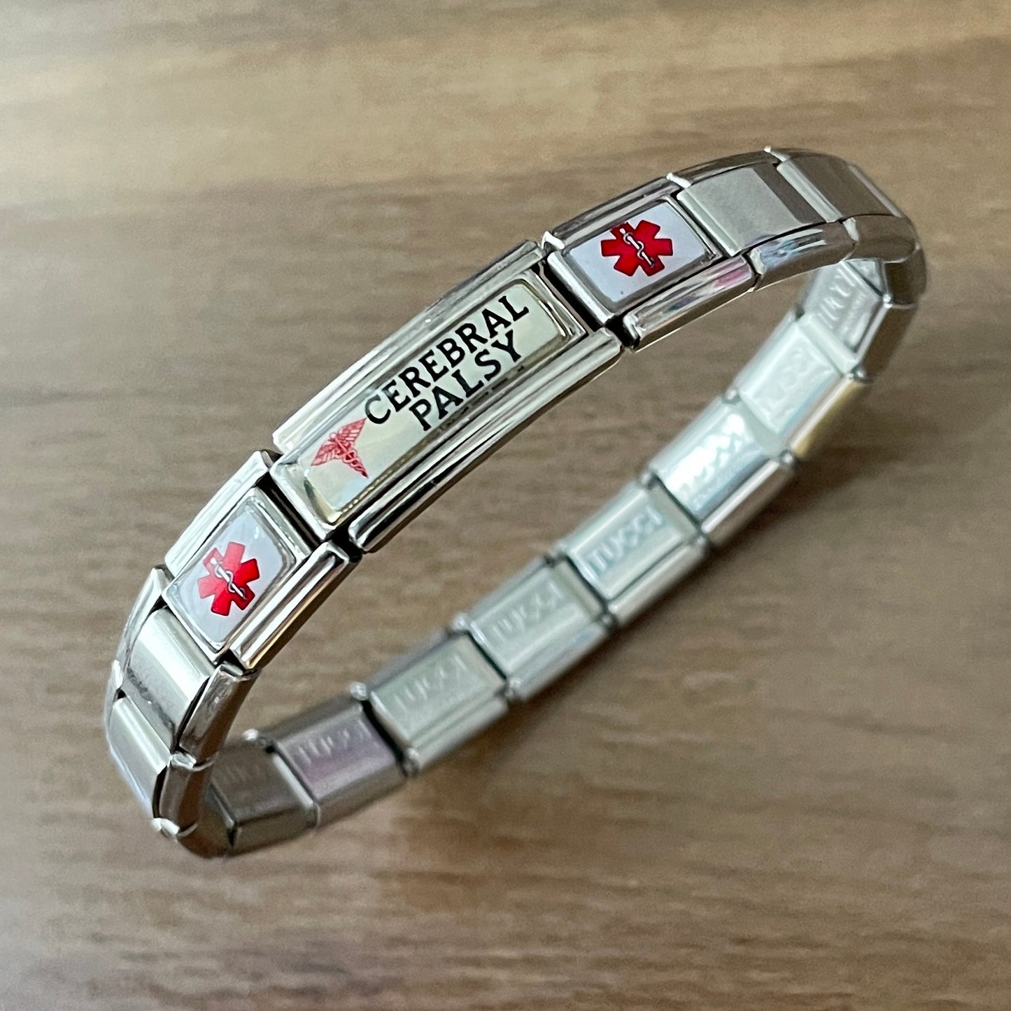 Gadow Jewelry Cerebral Palsy Medical Alert Bracelet Italian Charm Style