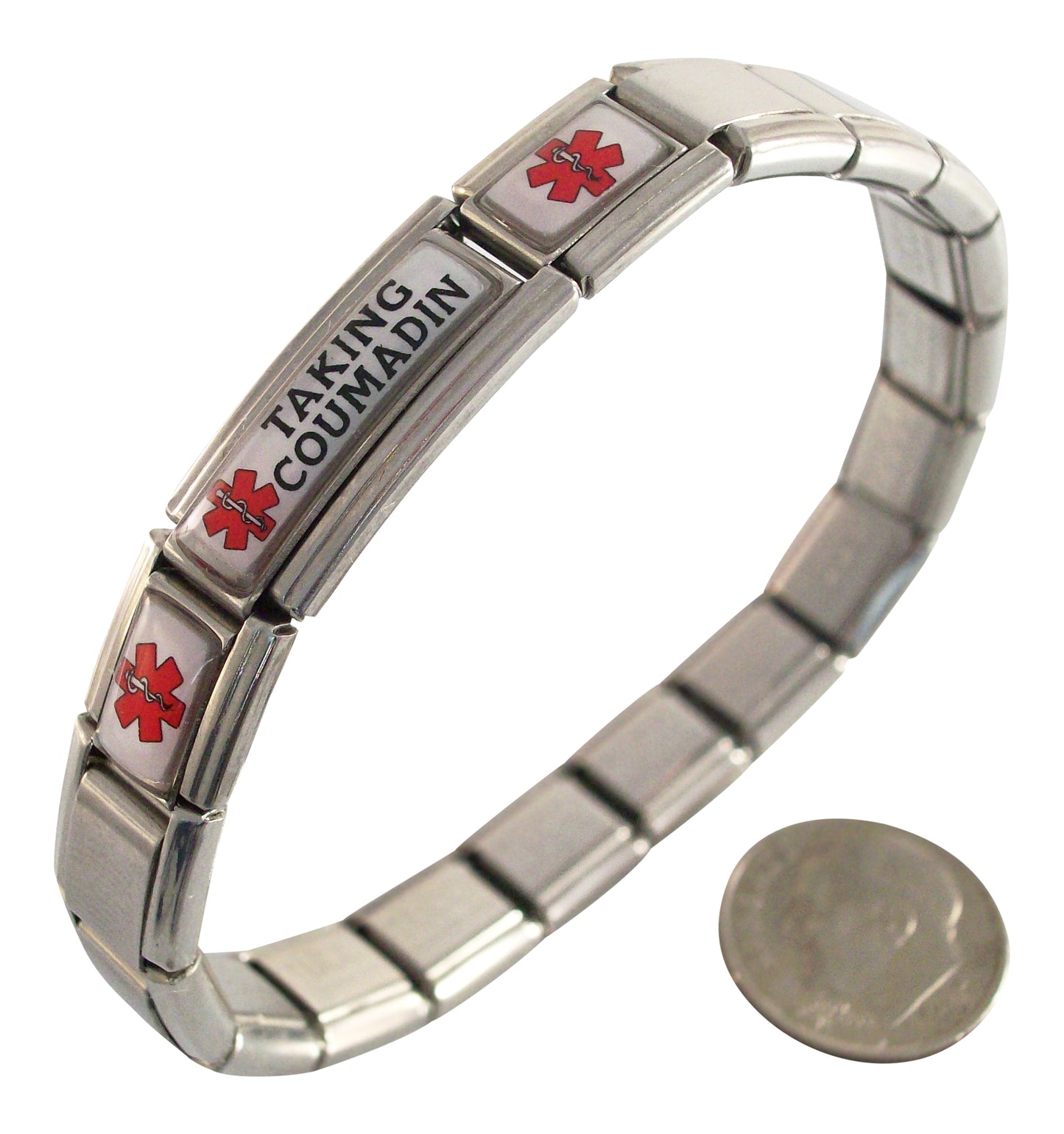 Gadow Jewelry Coumadin Medical Alert Bracelet Italian Charm Style